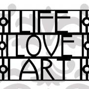 Life Love Art - UK seller - Art deco style vinyl decal  