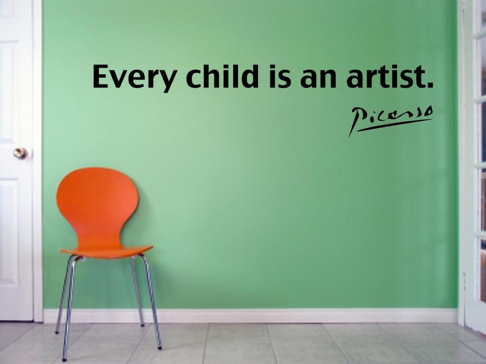 Picasso - Every Child is an artist Vinyl Wall Decal