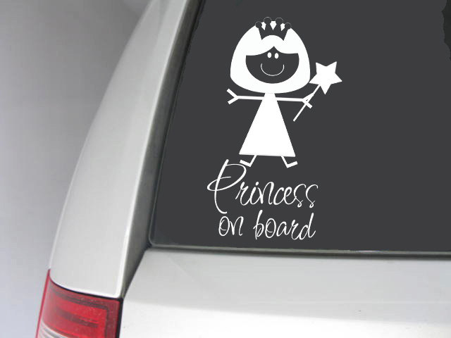 Princess On Board Car Decal - Uk Seller